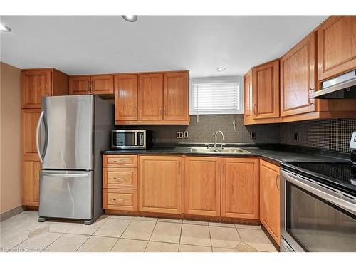 221 Gray Road, Stoney Creek, ON - Indoor Photo Showing Kitchen With Stainless Steel Kitchen With Double Sink