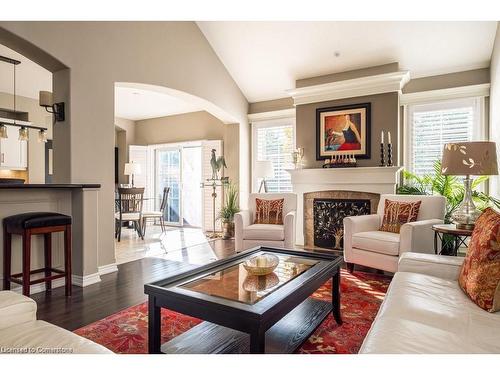 36 Mcgrath Court, Dundas, ON - Indoor Photo Showing Living Room With Fireplace