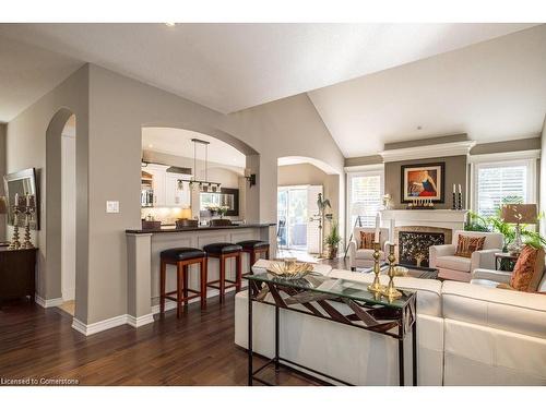 36 Mcgrath Court, Dundas, ON - Indoor Photo Showing Living Room With Fireplace