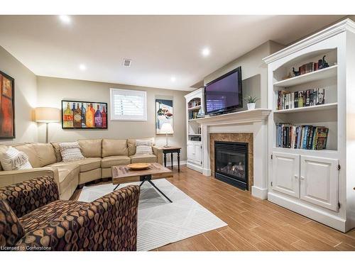 36 Mcgrath Court, Dundas, ON - Indoor Photo Showing Living Room With Fireplace