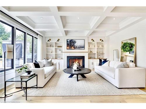 179 Douglas Avenue, Oakville, ON - Indoor Photo Showing Living Room With Fireplace