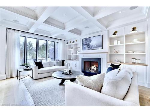 179 Douglas Avenue, Oakville, ON - Indoor Photo Showing Living Room With Fireplace