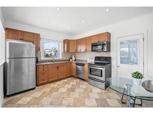 1053 Helena Street, Burlington, ON - Indoor Photo Showing Kitchen With Stainless Steel Kitchen With Double Sink