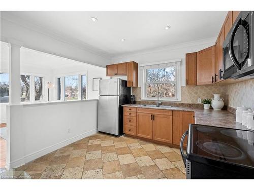 1053 Helena Street, Burlington, ON - Indoor Photo Showing Kitchen With Double Sink