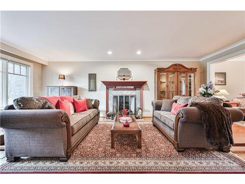 335 Carey Court, Oakville, ON - Indoor Photo Showing Living Room With Fireplace