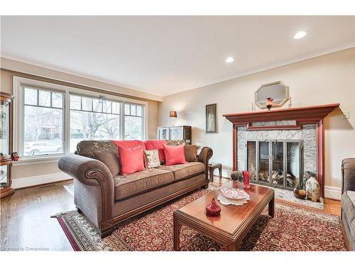 335 Carey Court, Oakville, ON - Indoor Photo Showing Living Room With Fireplace