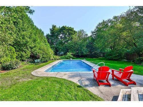 335 Carey Court, Oakville, ON - Outdoor With In Ground Pool With Backyard