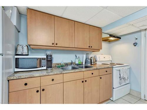 131 Arkell Street, Hamilton, ON - Indoor Photo Showing Kitchen With Double Sink