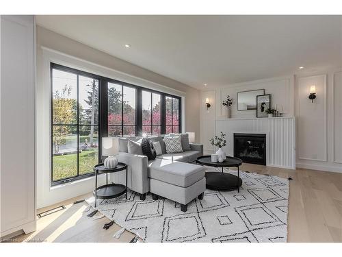 3029 Eva Drive, Burlington, ON - Indoor Photo Showing Living Room With Fireplace