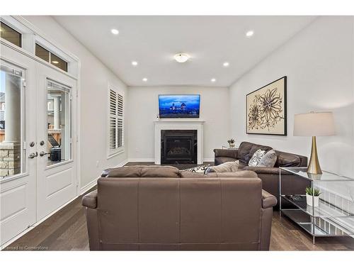 3298 Charles Fay Pass, Oakville, ON - Indoor Photo Showing Living Room With Fireplace