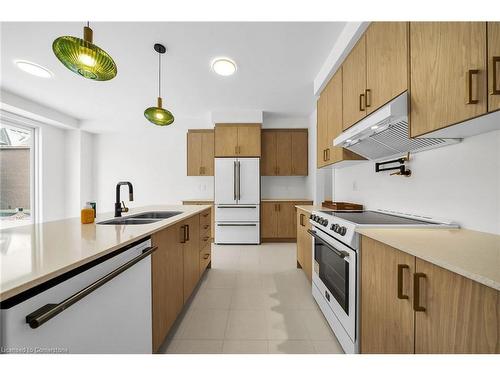 55 Teskey Crescent, Hamilton, ON - Indoor Photo Showing Kitchen With Double Sink