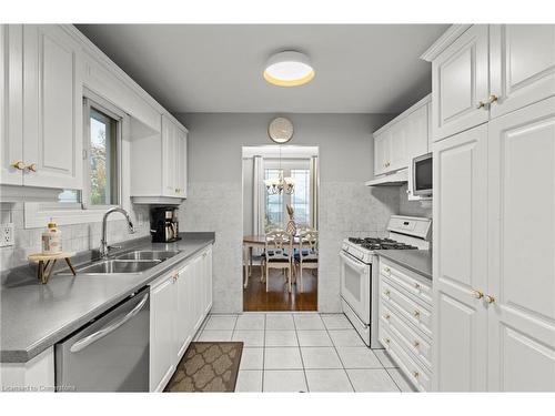 38 Brett Court, Hamilton, ON - Indoor Photo Showing Kitchen With Double Sink