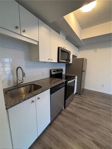 803-108 Garment Street, Kitchener, ON - Indoor Photo Showing Kitchen With Stainless Steel Kitchen