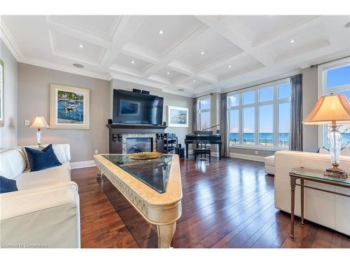 56 Aquamarine Drive, Hamilton, ON - Indoor Photo Showing Living Room With Fireplace