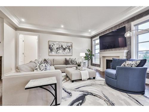 2301 Charles Cornwall Avenue, Oakville, ON - Indoor Photo Showing Living Room With Fireplace