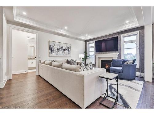 2301 Charles Cornwall Avenue, Oakville, ON - Indoor Photo Showing Living Room With Fireplace