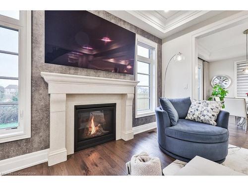 2301 Charles Cornwall Avenue, Oakville, ON - Indoor Photo Showing Living Room With Fireplace