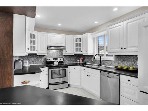 91 Leaside Drive, Welland, ON - Indoor Photo Showing Kitchen With Stainless Steel Kitchen With Double Sink