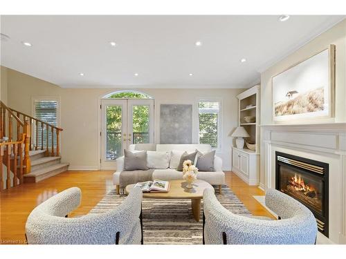 126 Brant Street, Oakville, ON - Indoor Photo Showing Living Room With Fireplace