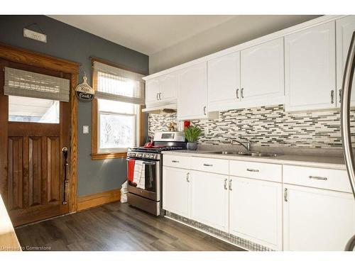 15 Connaught Avenue S, Hamilton, ON - Indoor Photo Showing Kitchen With Double Sink