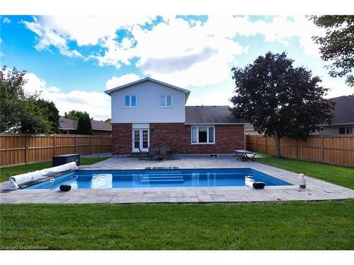 29 Hyslop Drive, Caledonia, ON - Outdoor With In Ground Pool With Deck Patio Veranda With Backyard