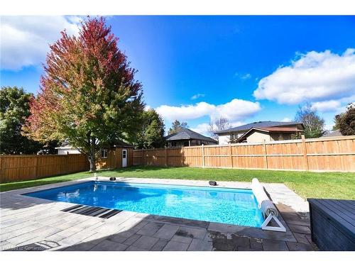 29 Hyslop Drive, Caledonia, ON - Outdoor With In Ground Pool With Deck Patio Veranda With Backyard