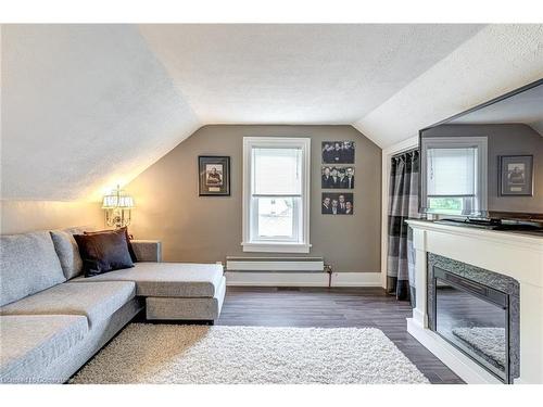 9056 Airport Road, Mount Hope, ON - Indoor Photo Showing Living Room With Fireplace