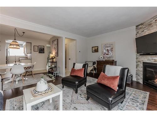 14 Montclair Crescent, Simcoe, ON - Indoor Photo Showing Living Room With Fireplace