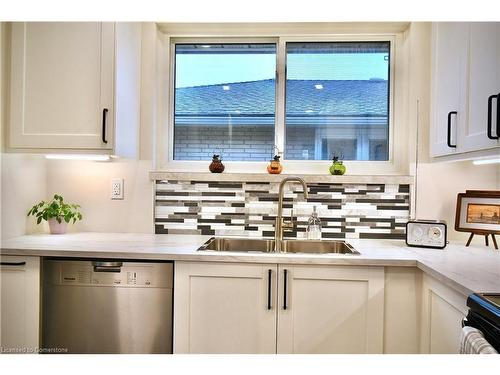 290 Carson Drive, Hamilton, ON - Indoor Photo Showing Kitchen With Double Sink