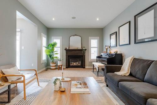 65 Crawford Drive, Hamilton, ON - Indoor Photo Showing Living Room With Fireplace