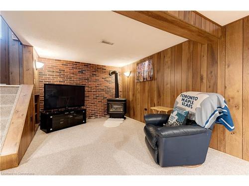 1353 Fisher Avenue, Burlington, ON - Indoor Photo Showing Living Room With Fireplace