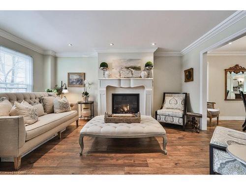 2215 Vista Drive, Burlington, ON - Indoor Photo Showing Living Room With Fireplace