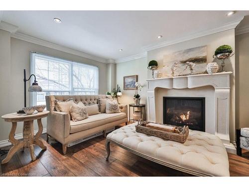 2215 Vista Drive, Burlington, ON - Indoor Photo Showing Living Room With Fireplace