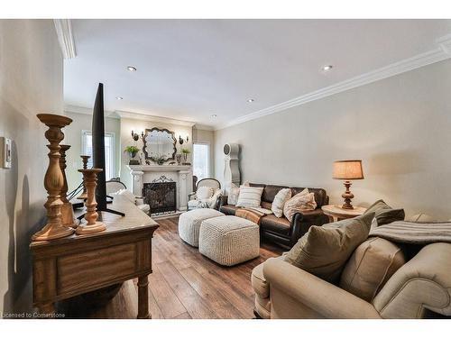 2215 Vista Drive, Burlington, ON - Indoor Photo Showing Living Room With Fireplace