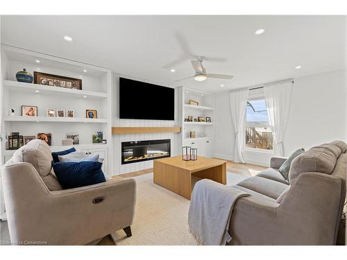 47 Haldibrook Road, Caledonia, ON - Indoor Photo Showing Living Room With Fireplace