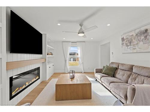 47 Haldibrook Road, Caledonia, ON - Indoor Photo Showing Living Room With Fireplace