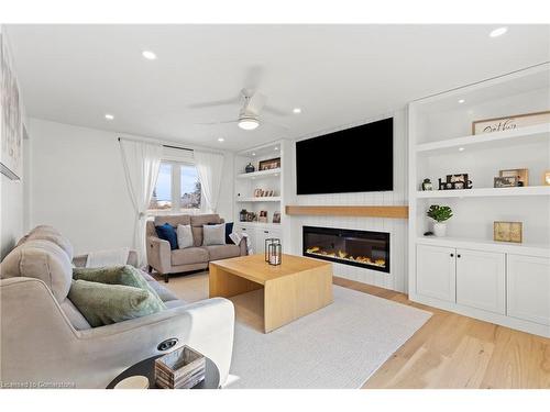 47 Haldibrook Road, Caledonia, ON - Indoor Photo Showing Living Room With Fireplace