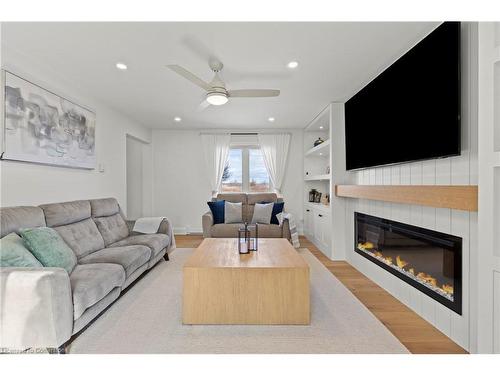 47 Haldibrook Road, Caledonia, ON - Indoor Photo Showing Living Room With Fireplace