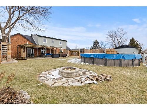 47 Haldibrook Road, Caledonia, ON - Outdoor With Above Ground Pool With Backyard