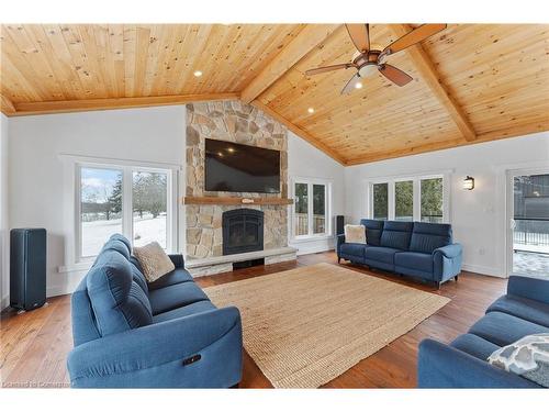 2210 Highway 54, Caledonia, ON - Indoor Photo Showing Living Room With Fireplace