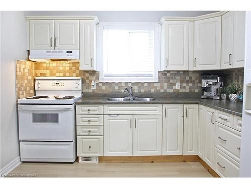 129 Birge Street, Hamilton, ON - Indoor Photo Showing Kitchen With Double Sink