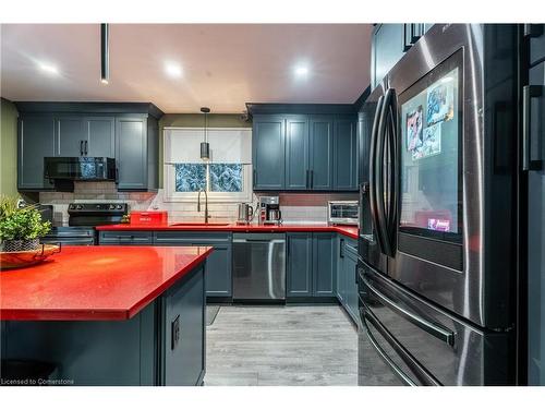 56 Kimberly Drive, Hamilton, ON - Indoor Photo Showing Kitchen With Double Sink