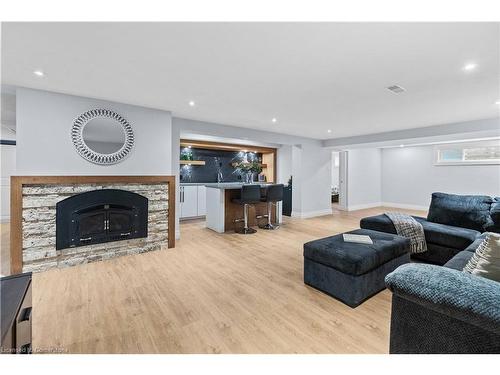 4017 Grapehill Avenue, Burlington, ON - Indoor Photo Showing Living Room With Fireplace