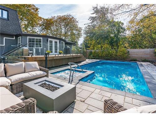 4017 Grapehill Avenue, Burlington, ON - Outdoor With In Ground Pool With Deck Patio Veranda