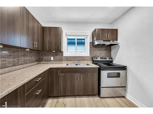 417 Paling Avenue, Hamilton, ON - Indoor Photo Showing Kitchen With Double Sink