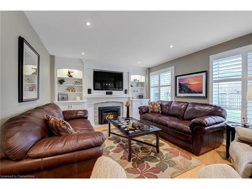 4154 Millcroft Park Drive, Burlington, ON - Indoor Photo Showing Living Room With Fireplace