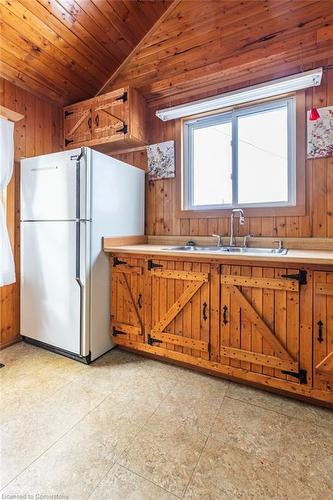 217 Gibson Avenue, Hamilton, ON - Indoor Photo Showing Kitchen With Double Sink