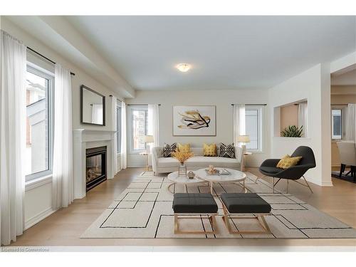 3945 Lodi Road, Burlington, ON - Indoor Photo Showing Living Room With Fireplace