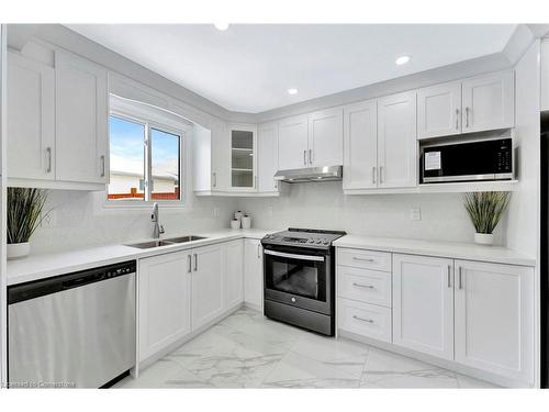 449 Acadia Drive, Hamilton, ON - Indoor Photo Showing Kitchen With Double Sink