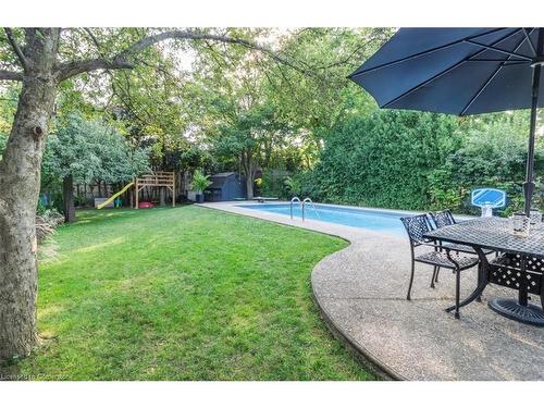 1142 Stanley Drive, Burlington, ON - Outdoor With In Ground Pool With Backyard